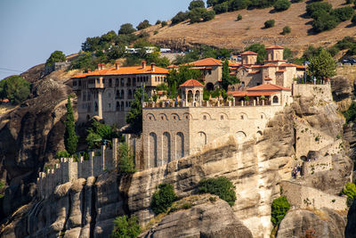 Kalambaka, greece, july 23, 2022.varlaam monastery  the meteora monasteries, located in greece,