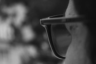 Close-up of man against blurred background