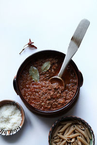 Homemade bolognese or ragù sauce