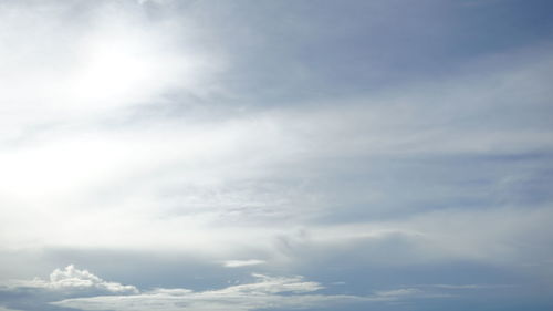 Low angle view of clouds in sky