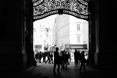 People at entrance of the hofburg complex