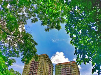 Low angle view of built structure against sky