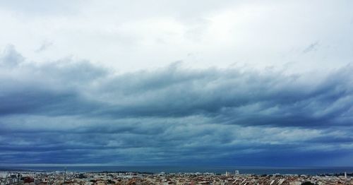 Storm clouds over landscape