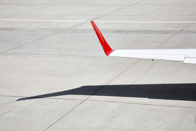 Airplane on airport runway