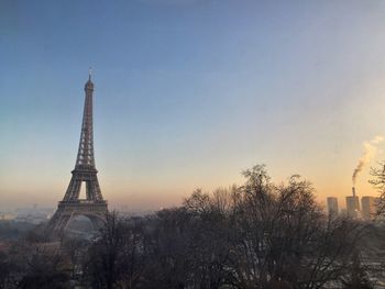 Low angle view of eiffel tower