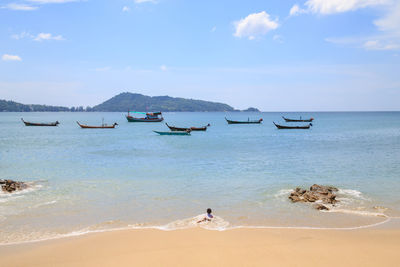 Scenic view of sea against sky