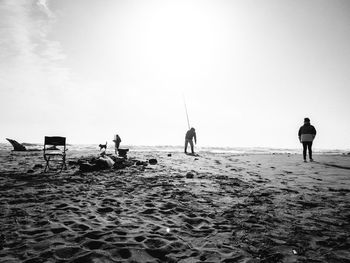 Fisherman on beach