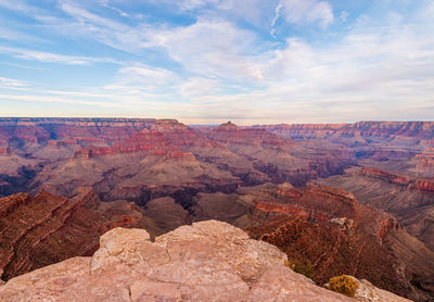 Scenic view of dramatic landscape against sky