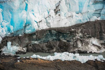 Full frame shot of frozen wall