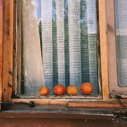 Fruits on window sill