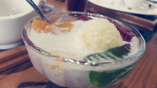 Close-up of drink in glass