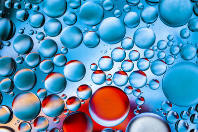 Full frame shot of bubbles in water