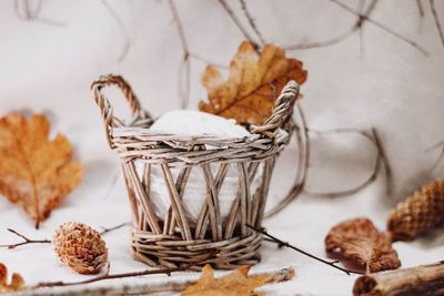 Close-up of food on table