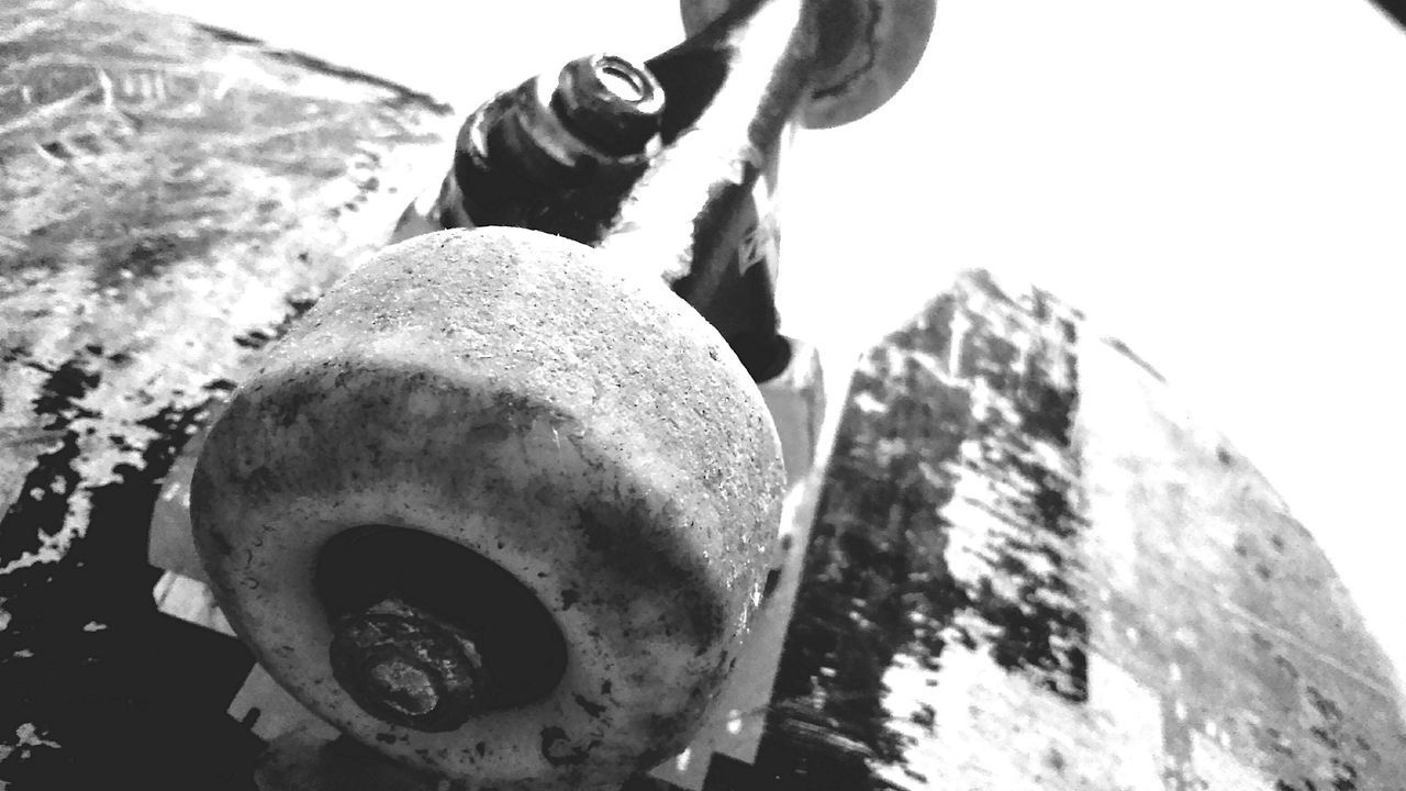 metal, close-up, old, rusty, abandoned, low angle view, metallic, obsolete, clear sky, damaged, deterioration, focus on foreground, day, outdoors, run-down, no people, weathered, sky, history, the past