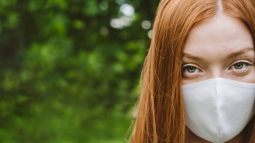 Close-up portrait of beautiful young woman