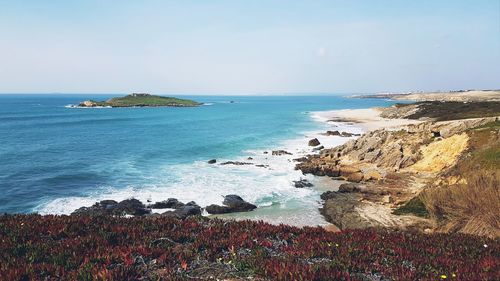 Scenic view of sea against sky