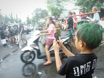 People on bicycle