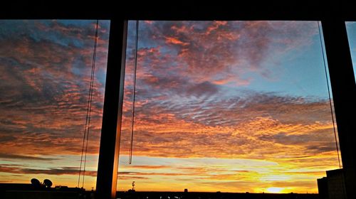 Scenic view of cloudy sky during sunset