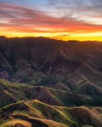 Scenic view of landscape during sunset