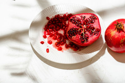 Close-up of pomegranate on table