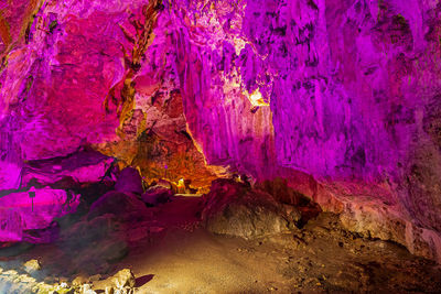 Rock formations in cave