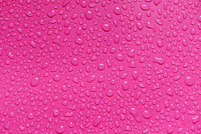 Full frame shot of wet pink water