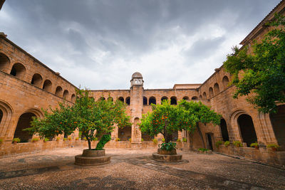 Exterior of old building against sky