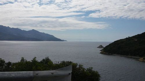 High angle view of calm sea