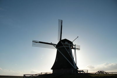 Low angle view of traditional windmill