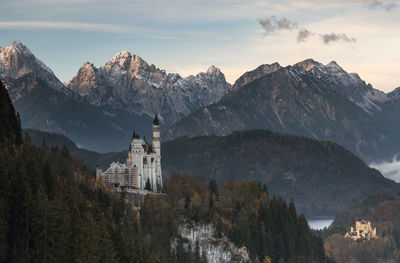 Panoramic view of mountains against sky