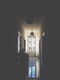 Empty corridor of building