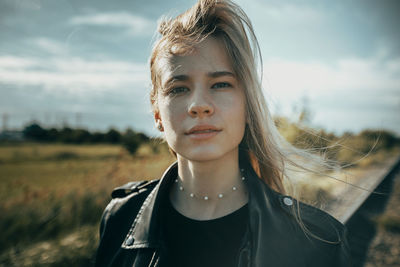 Portrait of young woman