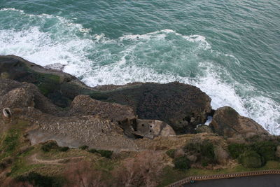 Rocks in sea