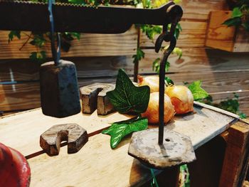 Close-up of fruits on table