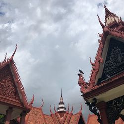 Low angle view of traditional building against sky