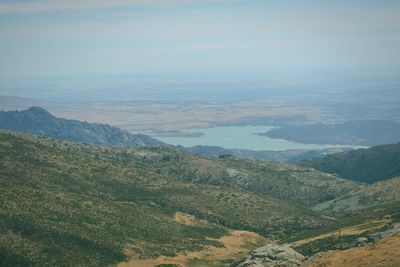 High angle view of landscape against sky