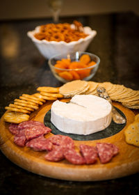 Close-up of food on table