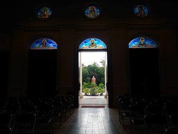 View of window in row