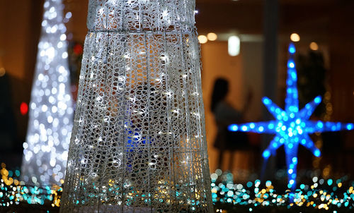 Electric lights in the town square