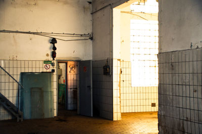 Interior of abandoned building
