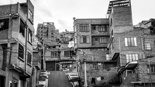 Low angle view of buildings in city