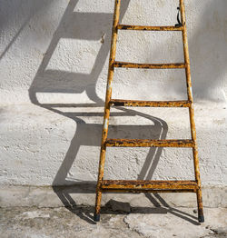 Close-up of rusty ladder