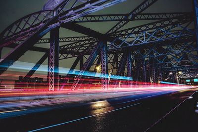 Light trails at night