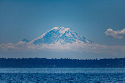 Mount rainier across puget sound