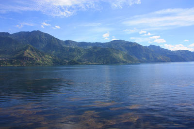 Scenic view of lake against mountains