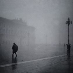 Full length of woman in pond