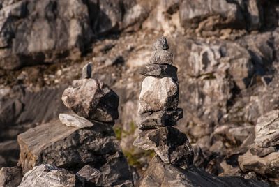 Stack of rocks on rock