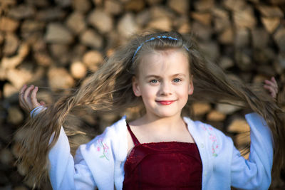 Portrait of smiling girl