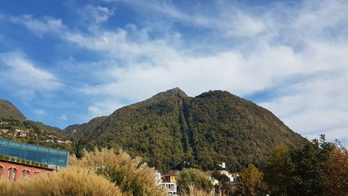 Scenic view of mountain against sky