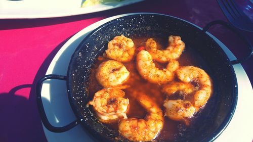 Close-up of meat in plate
